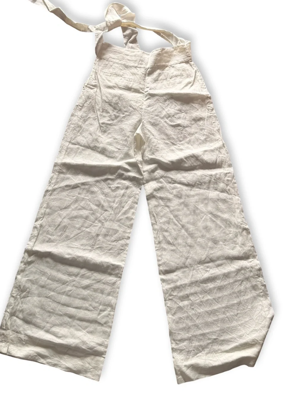 L'Academie Comilly Wide-Leg Pants in Ivory - Picture 4 of 6